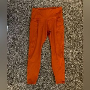 Burnt orange, all in motion leggings, size medium
